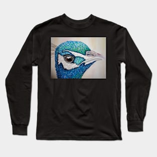 Peacock pastel art Long Sleeve T-Shirt